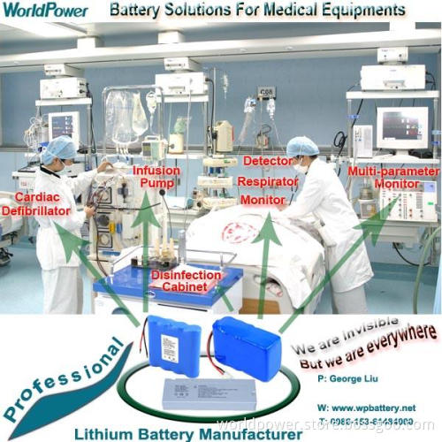 Medical Monitor ECG Breathing Machine Li-ion Battery Pack